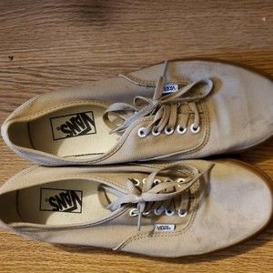 Womens size 11 light brown tan vans sneakers
